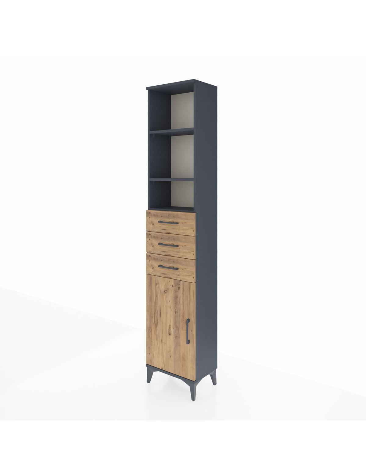 Arges Dolap 4 Raflı 3 Çekmeceli Tek Kapaklı 44x30x221 - S28M207V6A