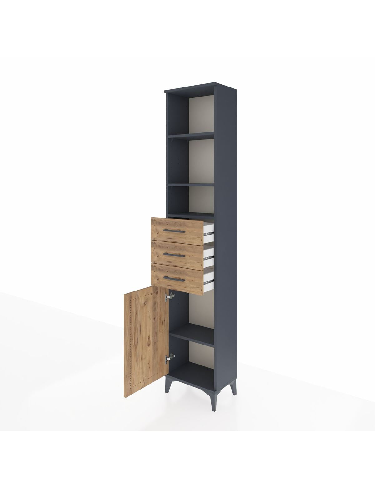 Arges Dolap 4 Raflı 3 Çekmeceli Tek Kapaklı 44x30x221 - S28M207V6A