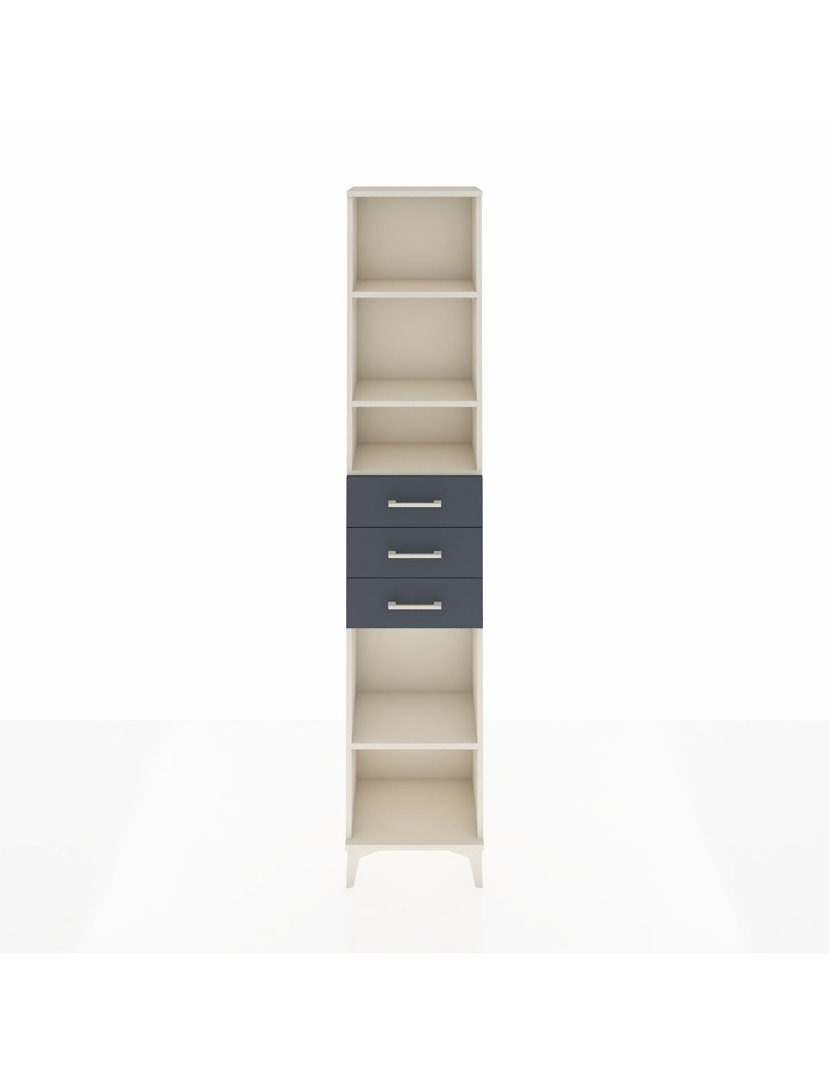 Arges Dolap 4 Raflı 3 Çekmeceli 44x30x221 Aytaşı-Antrasit