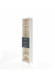 Arges Dolap 4 Raflı 3 Çekmeceli 44x30x221 Aytaşı-Antrasit