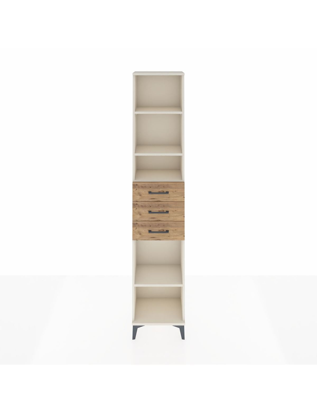 Arges Dolap 4 Raflı 3 Çekmeceli 44x30x221 Aytaşı-Çam