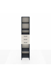 Arges Dolap 4 Raflı 3 Çekmeceli 44x30x221 Antrasit-Aytaşı