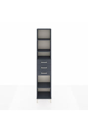 Arges Dolap 4 Raflı 3 Çekmeceli 44x30x221 Antrasit-Antrasit