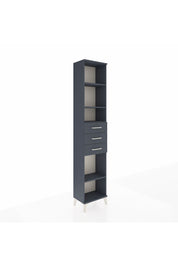 Arges Dolap 4 Raflı 3 Çekmeceli 44x30x221 Antrasit-Antrasit