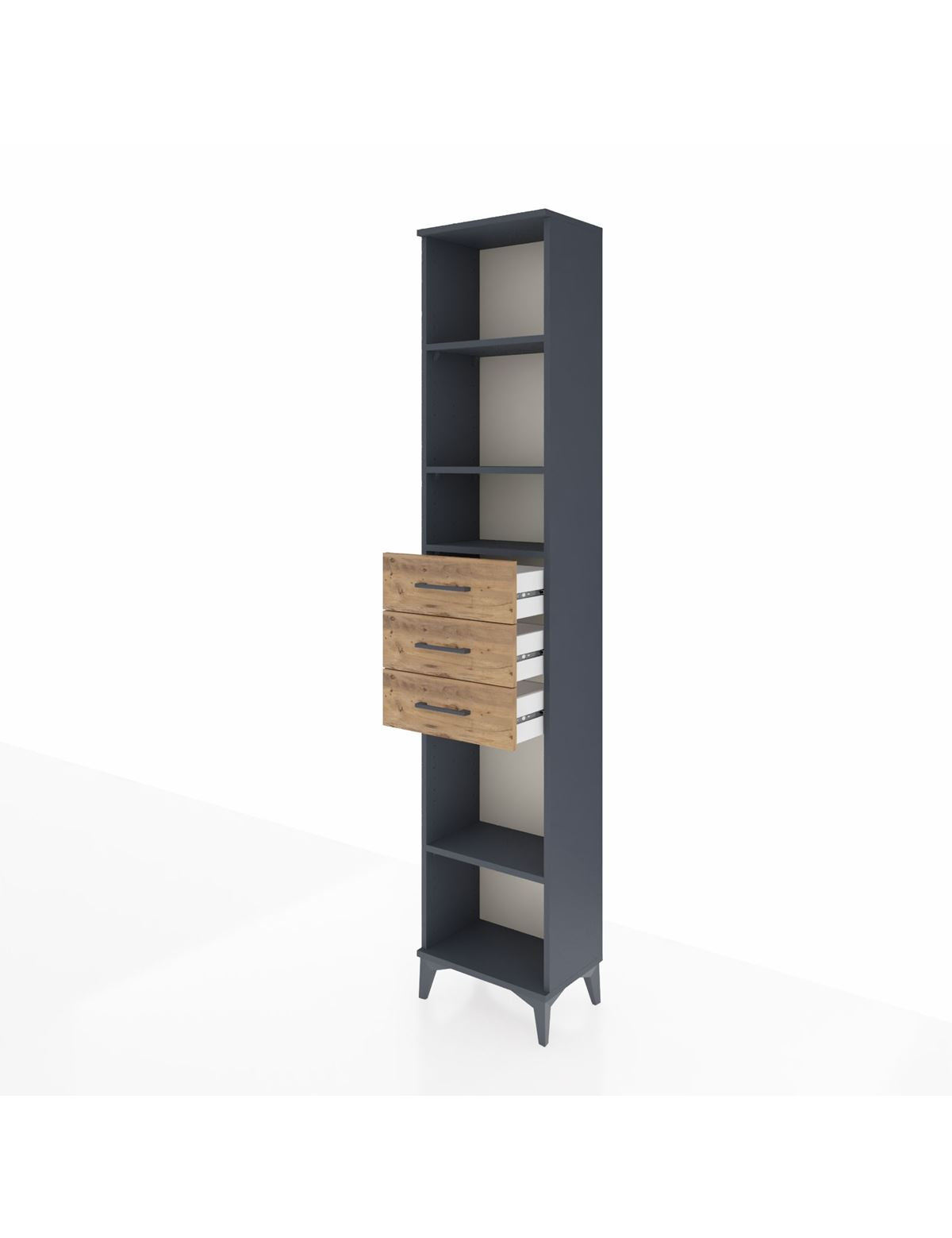 Arges Dolap 4 Raflı 3 Çekmeceli 44x30x221 - S28M208V6A