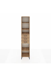 Arges Dolap 4 Raflı 3 Çekmeceli 44x30x221 Çam-Çam