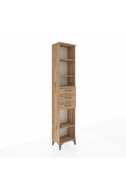 Arges Dolap 4 Raflı 3 Çekmeceli 44x30x221 Çam-Çam