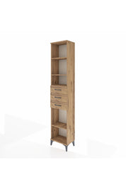 Arges Dolap 4 Raflı 3 Çekmeceli 44x30x221 Çam-Çam