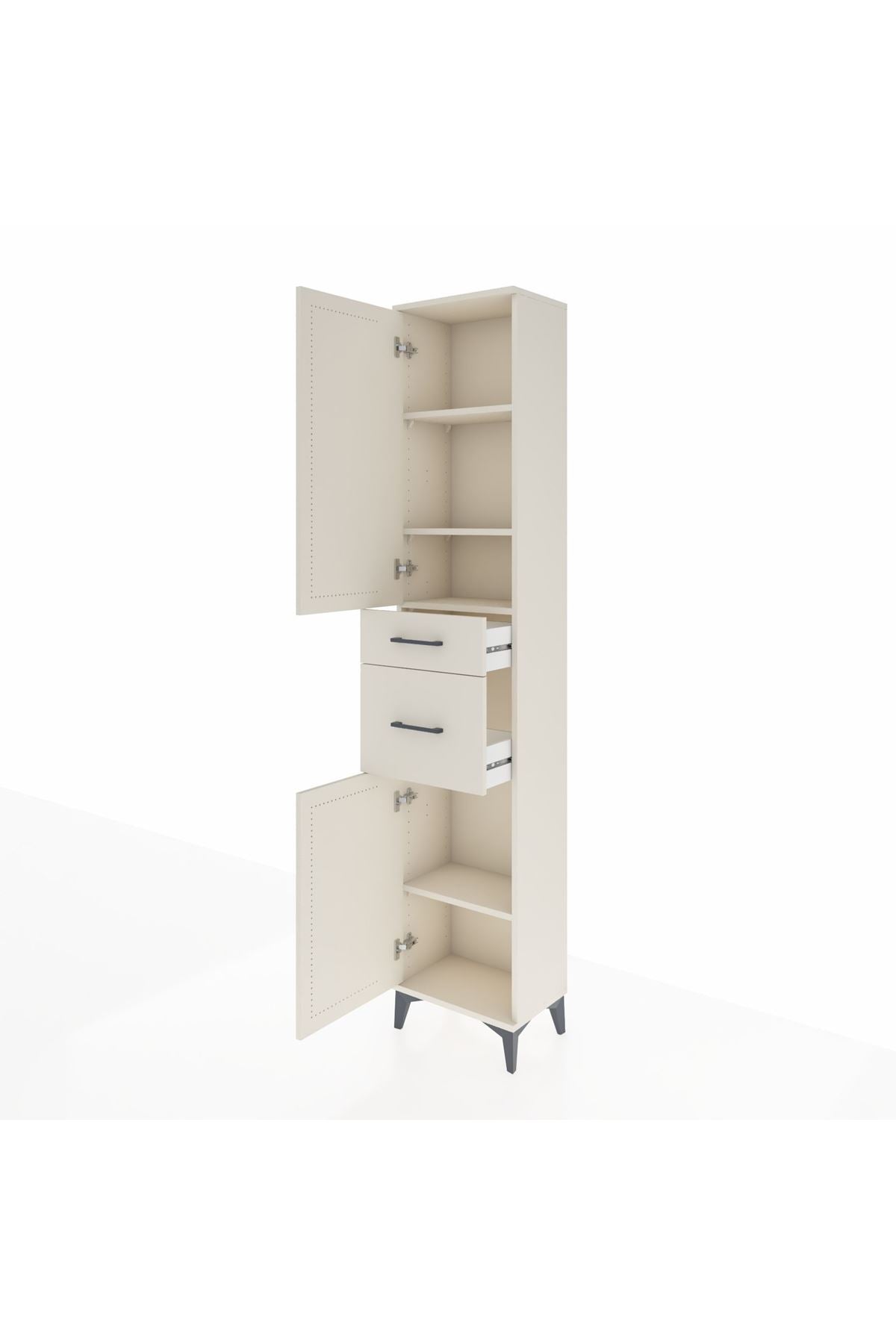 Arges Dolap 4 Raflı 2 Çekmeceli 2 Kapaklı 44x30x221 Aytaşı-Aytaşı