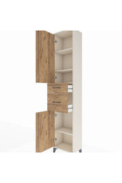 Arges Dolap 4 Raflı 2 Çekmeceli 2 Kapaklı 44x30x221 Aytaşı-Çam