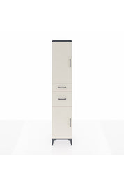 Arges Dolap 4 Raflı 2 Çekmeceli 2 Kapaklı 44x30x221 Antrasit-Aytaşı