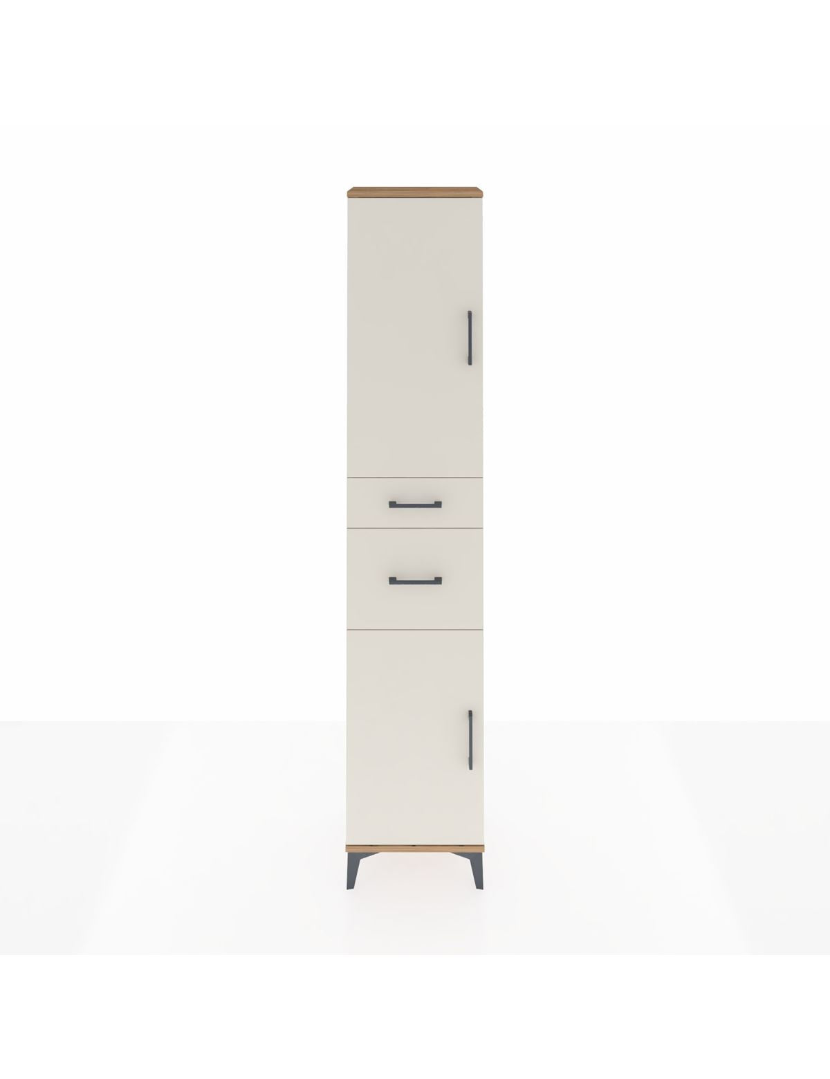 Arges Dolap 4 Raflı 2 Çekmeceli 2 Kapaklı 44x30x221 Çam-Aytaşı