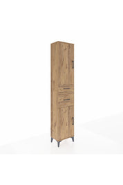 Arges Dolap 4 Raflı 2 Çekmeceli 2 Kapaklı 44x30x221 Çam-Çam