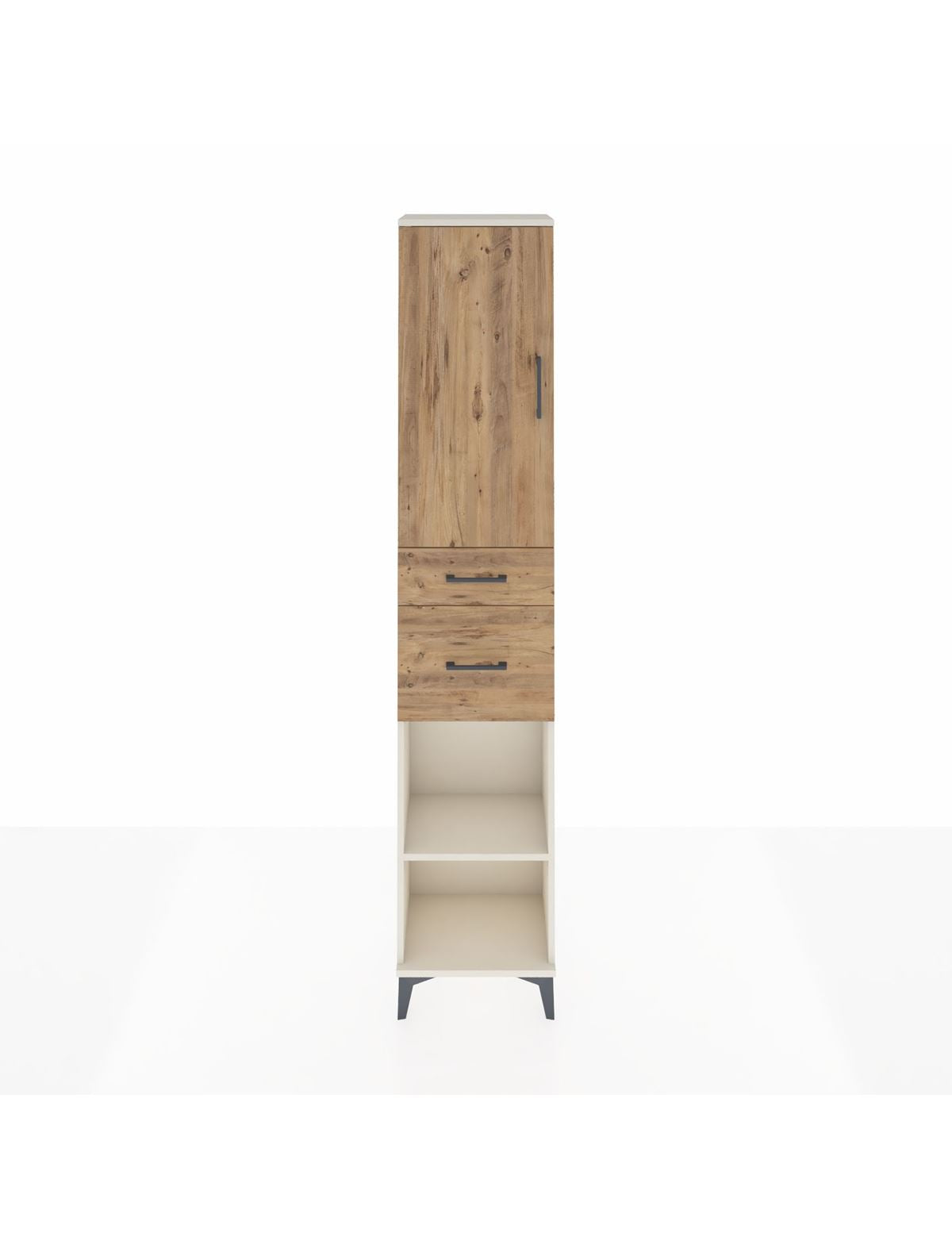 Arges Dolap 4 Raflı 2 Çekmeceli Tek Kapaklı 44x30x221 Aytaşı-Çam