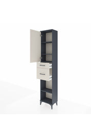 Arges Dolap 4 Raflı 2 Çekmeceli Tek Kapaklı 44x30x221 Antrasit-Aytaşı