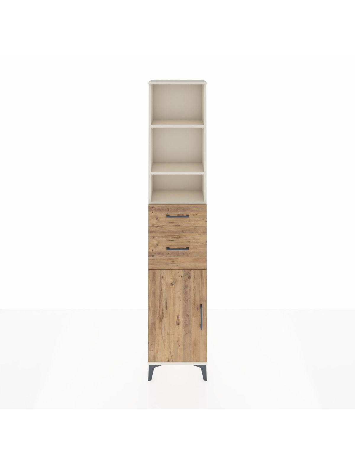 Arges Dolap 4 Raflı 2 Çekmeceli Tek Kapaklı 44x30x221 Aytaşı-Çam