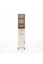 Arges Dolap 4 Raflı 2 Çekmeceli Tek Kapaklı 44x30x221 Çam-Aytaşı