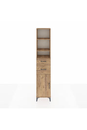 Arges Dolap 4 Raflı 2 Çekmeceli Tek Kapaklı 44x30x221 Çam-Çam