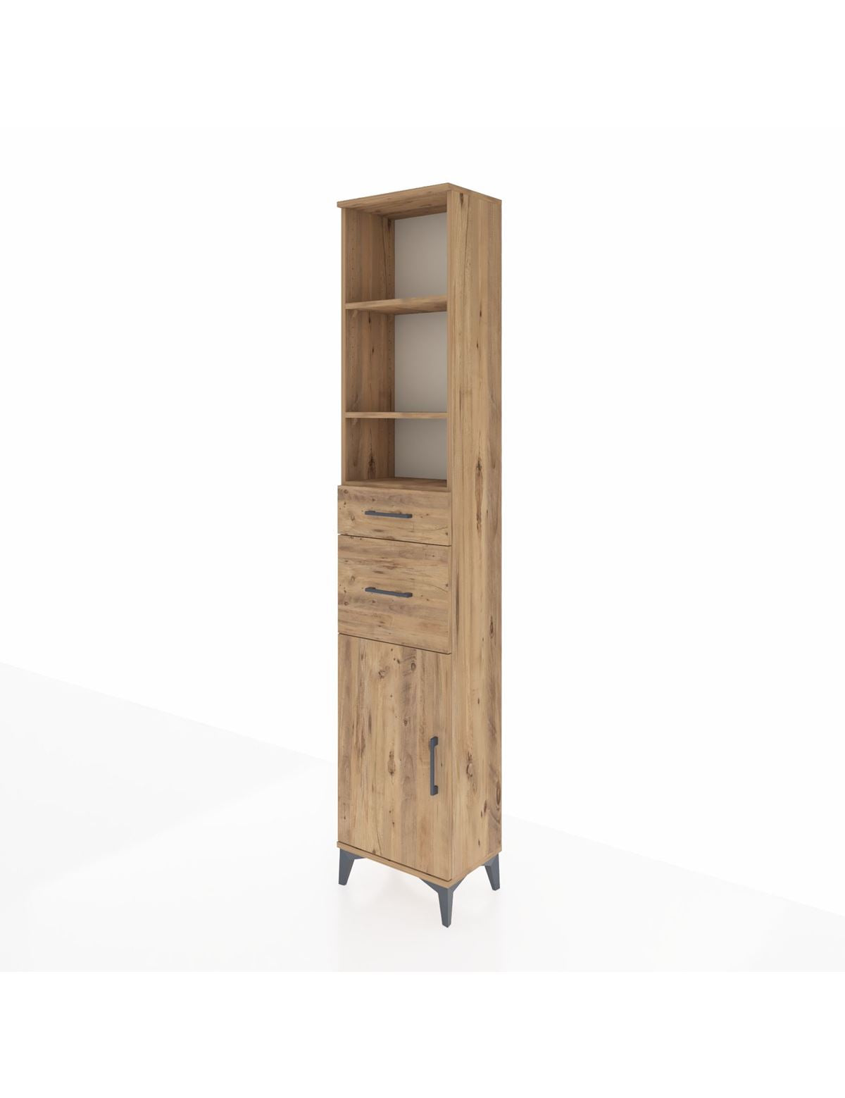 Arges Dolap 4 Raflı 2 Çekmeceli Tek Kapaklı 44x30x221 - S28M211V9A
