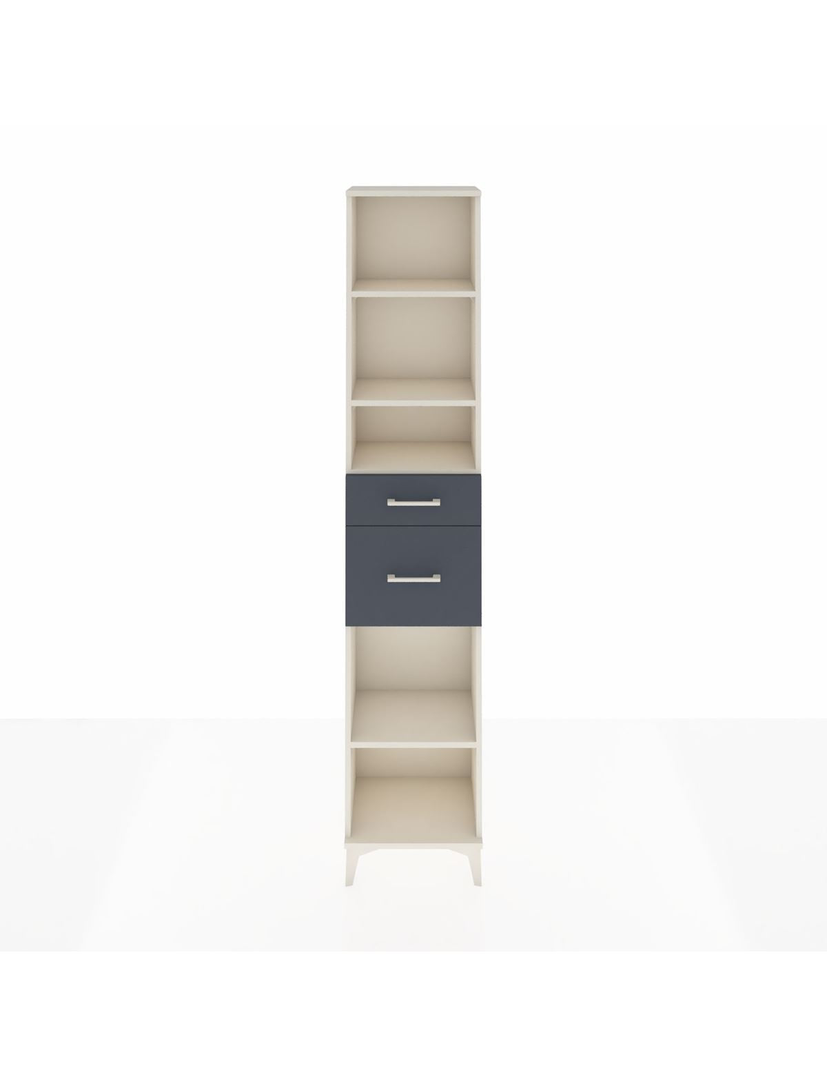 Arges Dolap 4 Raflı 2 Çekmeceli 44x30x221 Aytaşı-Antrasit