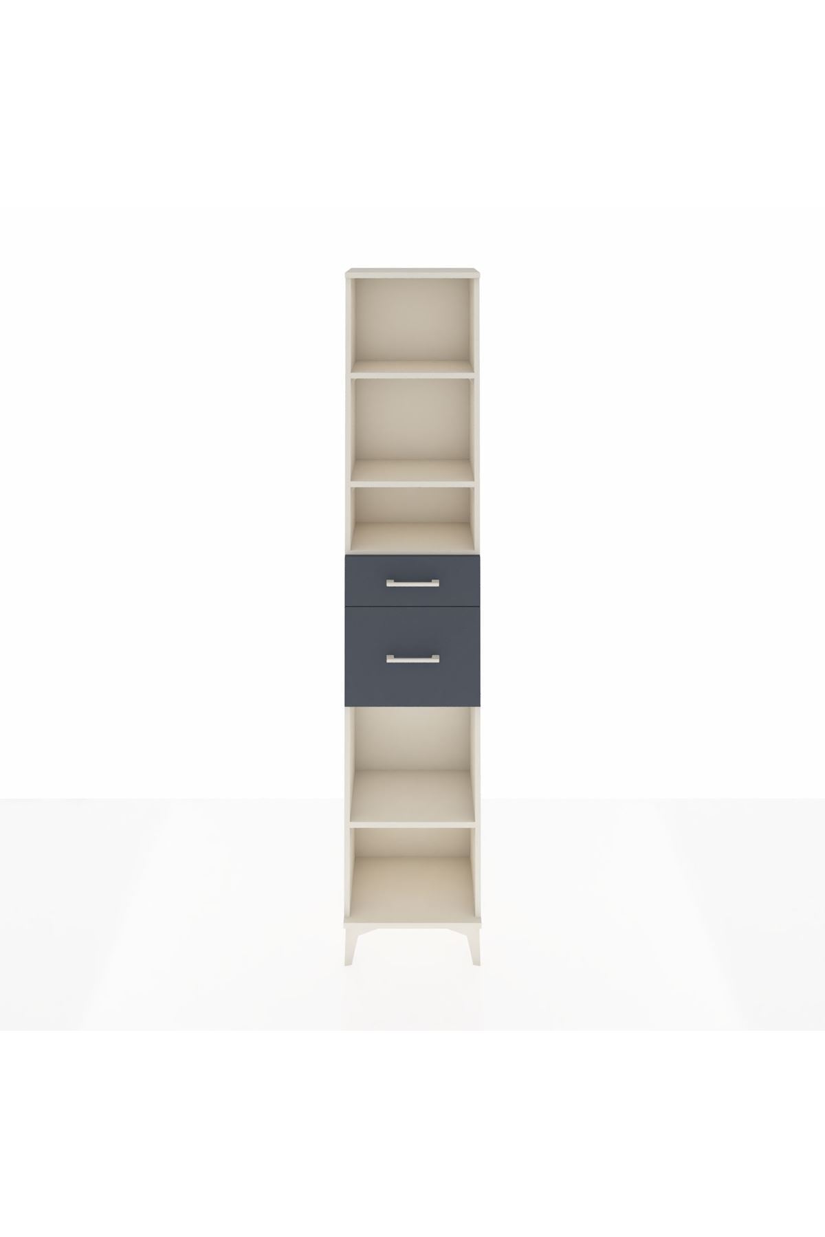 Arges Dolap 4 Raflı 2 Çekmeceli 44x30x221 Aytaşı-Antrasit