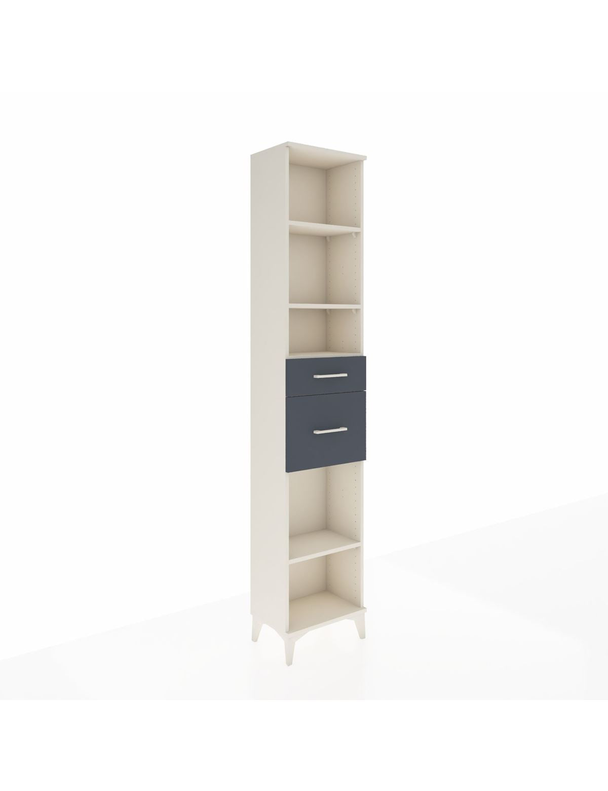 Arges Dolap 4 Raflı 2 Çekmeceli 44x30x221 Aytaşı-Antrasit