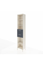 Arges Dolap 4 Raflı 2 Çekmeceli 44x30x221 Aytaşı-Antrasit