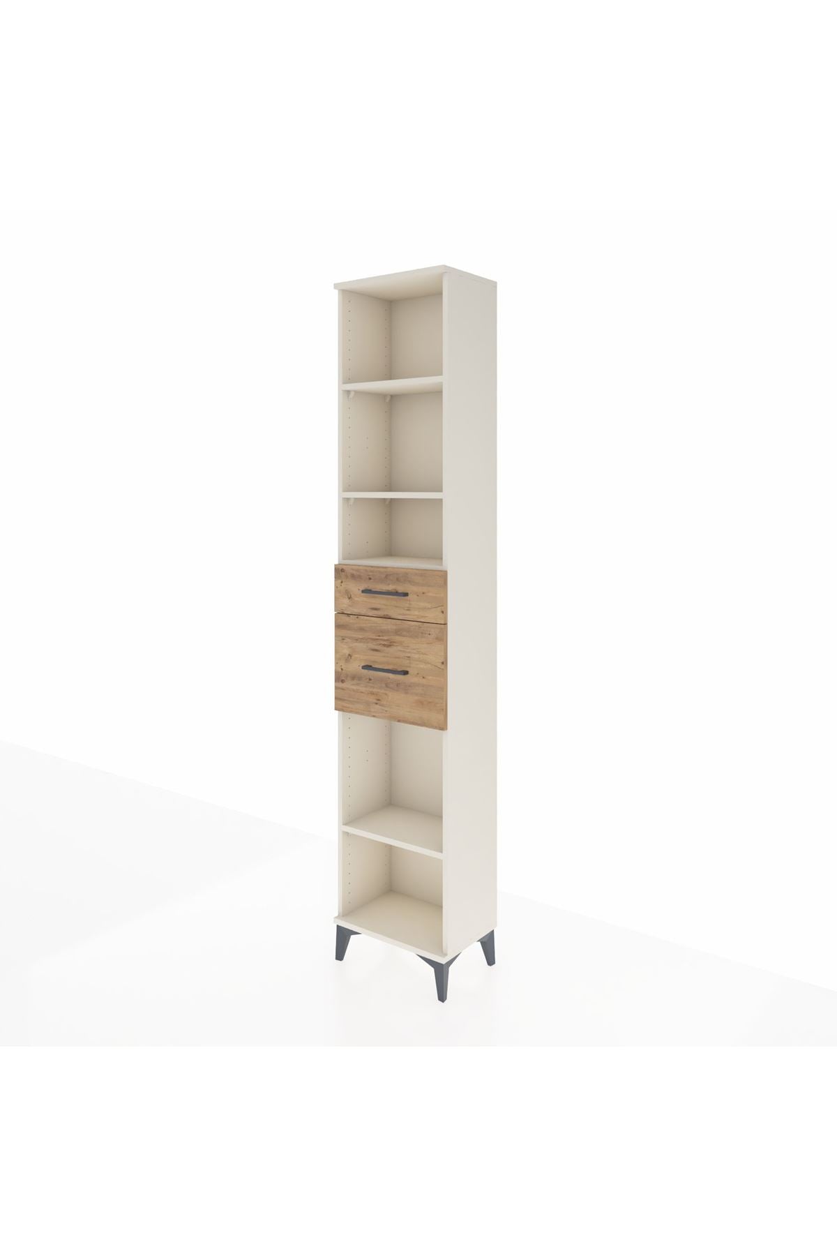 Arges Dolap 4 Raflı 2 Çekmeceli 44x30x221 Aytaşı-Çam