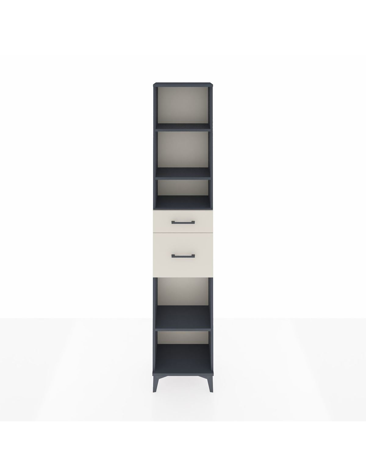 Arges Dolap 4 Raflı 2 Çekmeceli 44x30x221 Antrasit-Aytaşı