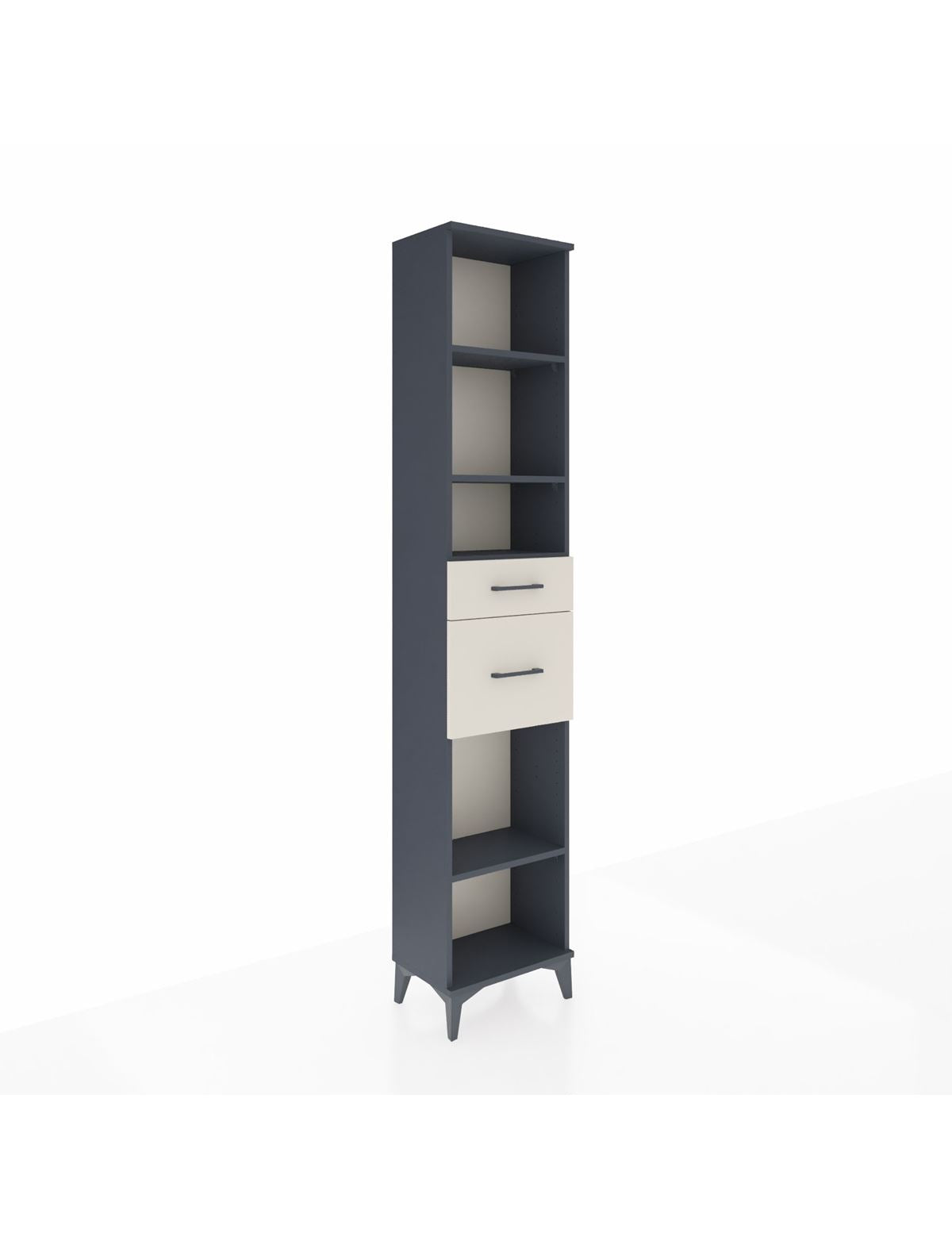 Arges Dolap 4 Raflı 2 Çekmeceli 44x30x221 Antrasit-Aytaşı