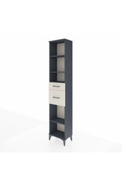 Arges Dolap 4 Raflı 2 Çekmeceli 44x30x221 Antrasit-Aytaşı