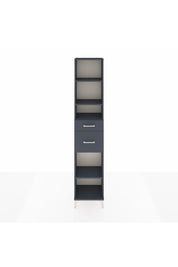 Arges Dolap 4 Raflı 2 Çekmeceli 44x30x221 Antrasit-Antrasit