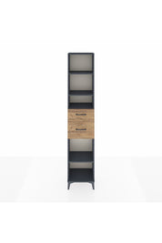 Arges Dolap 4 Raflı 2 Çekmeceli 44x30x221 Antrasit-Çam