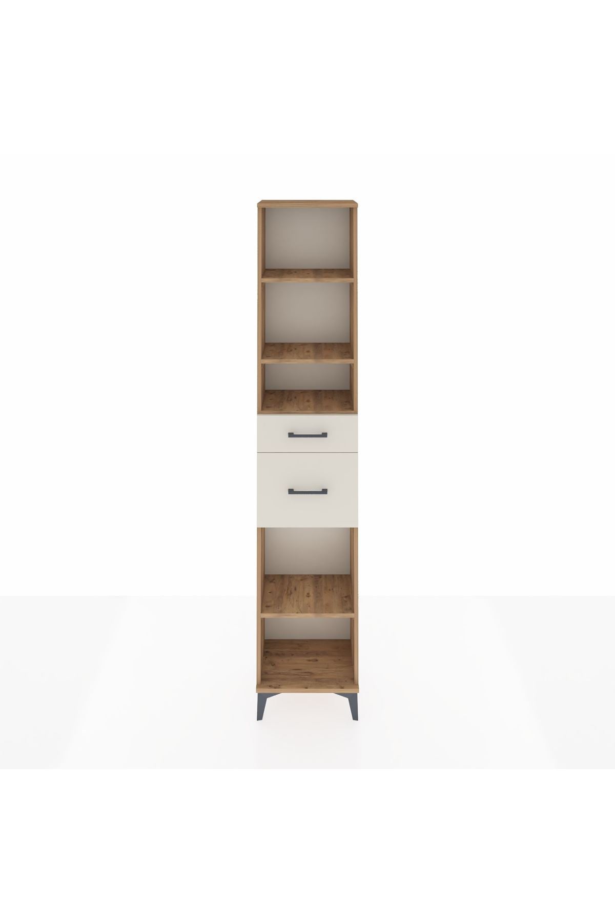 Arges Dolap 4 Raflı 2 Çekmeceli 44x30x221 Çam-Aytaşı