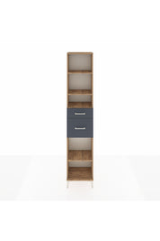 Arges Dolap 4 Raflı 2 Çekmeceli 44x30x221 Çam-Antrasit