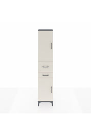 Arges Dolap 4 Raflı 2 Çekmeceli 2 Kapaklı 44x30x221 Antrasit-Aytaşı