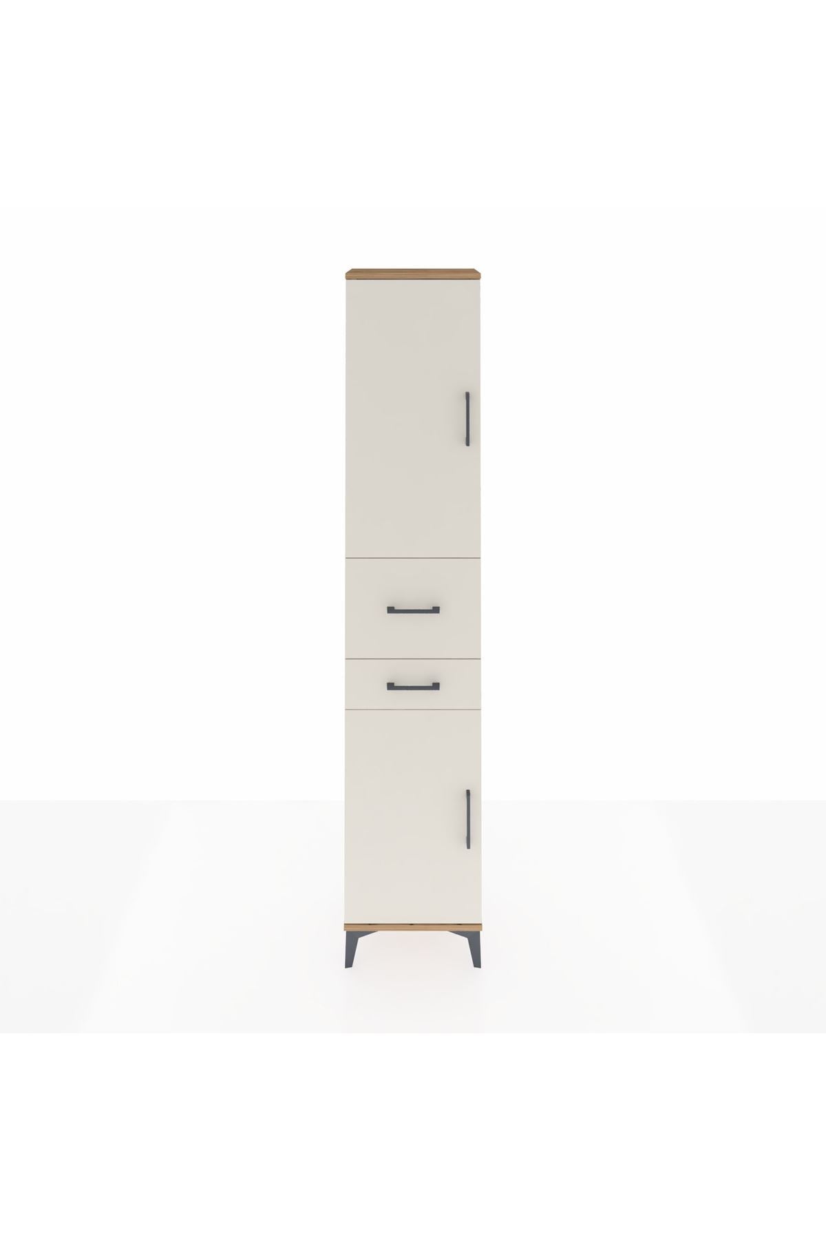 Arges Dolap 4 Raflı 2 Çekmeceli 2 Kapaklı 44x30x221 Çam-Aytaşı