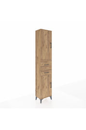 Arges Dolap 4 Raflı 2 Çekmeceli 2 Kapaklı 44x30x221 Çam-Çam