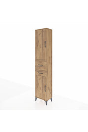 Arges Dolap 4 Raflı 2 Çekmeceli 2 Kapaklı 44x30x221 Çam-Çam