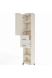 Arges Dolap 4 Raflı 2 Çekmeceli Tek Kapaklı 44x30x221 Aytaşı-Aytaşı