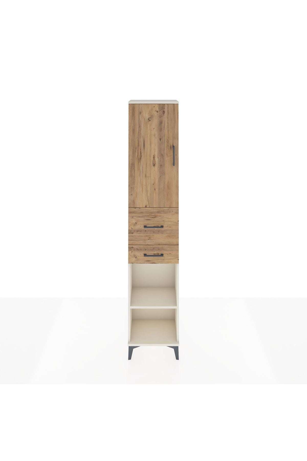 Arges Dolap 4 Raflı 2 Çekmeceli Tek Kapaklı 44x30x221 Aytaşı-Çam