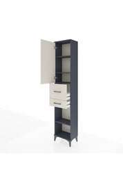 Arges Dolap 4 Raflı 2 Çekmeceli Tek Kapaklı 44x30x221 Antrasit-Aytaşı