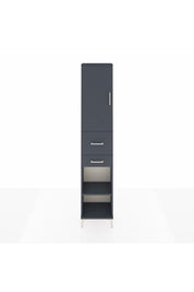 Arges Dolap 4 Raflı 2 Çekmeceli Tek Kapaklı 44x30x221 Antrasit-Antrasit