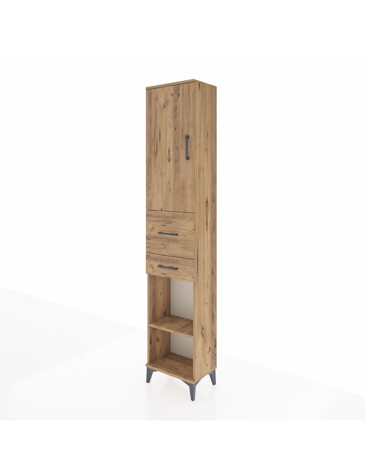 Arges Dolap 4 Raflı 2 Çekmeceli Tek Kapaklı 44x30x221 - S28M214V9A