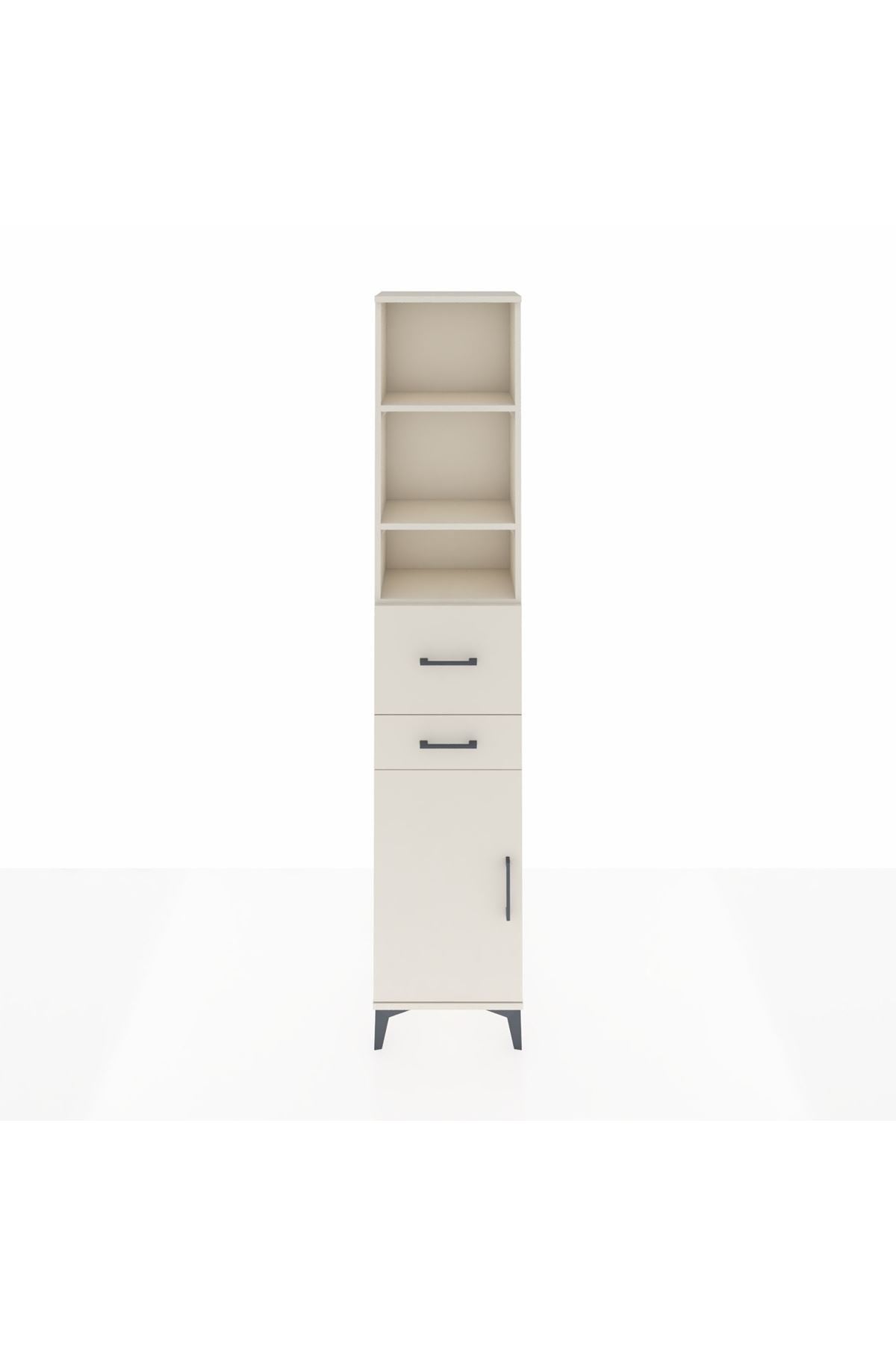 Arges Dolap 4 Raflı 2 Çekmeceli Tek Kapaklı 44x30x221 Aytaşı-Aytaşı