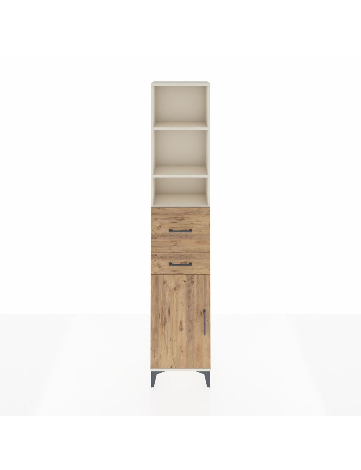 Arges Dolap 4 Raflı 2 Çekmeceli Tek Kapaklı 44x30x221 Aytaşı-Çam