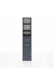 Arges Dolap 4 Raflı 2 Çekmeceli Tek Kapaklı 44x30x221 Antrasit-Antrasit