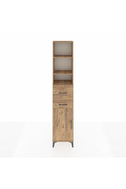 Arges Dolap 4 Raflı 2 Çekmeceli Tek Kapaklı 44x30x221 Çam-Çam