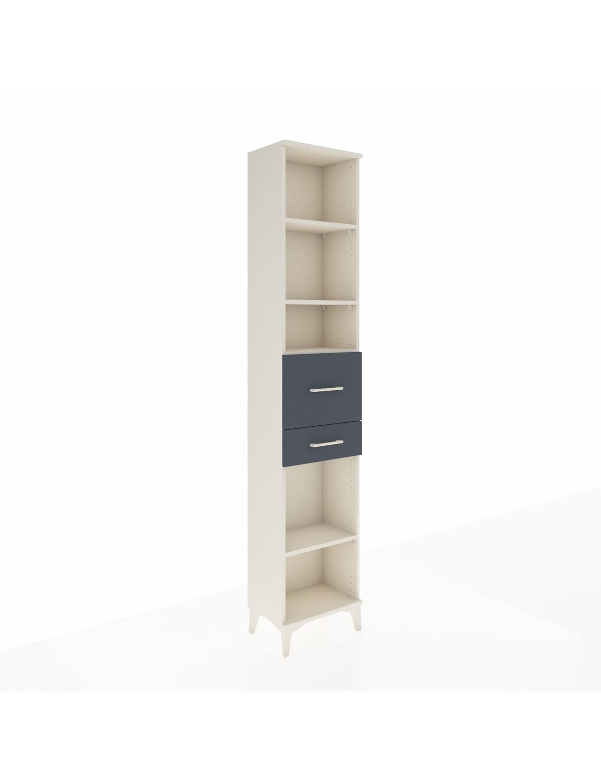 Arges Dolap 4 Raflı 2 Çekmeceli 44x30x221 Aytaşı-Antrasit