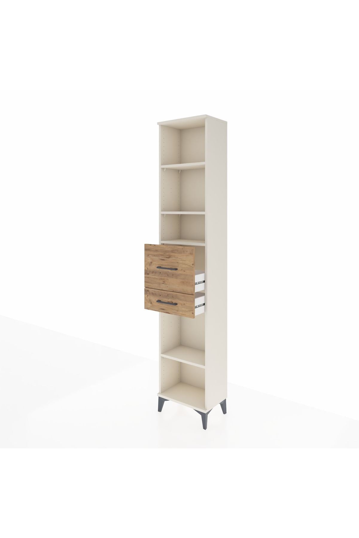 Arges Dolap 4 Raflı 2 Çekmeceli 44x30x221 Aytaşı-Çam